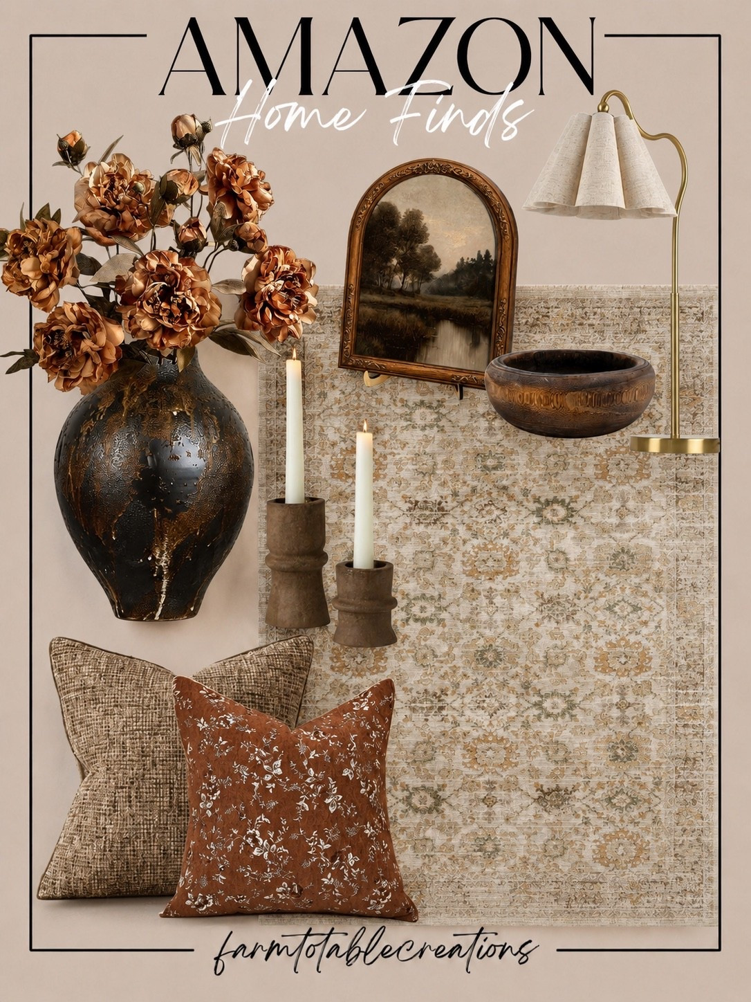 Amazon Home Finds That Bring The Warmth

Rich textures, warm earthy tones, and timeless details make these Amazon finds feel so collected and inviting. From the vintage-inspired rug and layered pillows to the statement vase, cozy lighting, and beautiful decorative accents, these pieces make it easy to create that elevated, lived-in look for fall and beyond.

Follow @farmtotablecreations on Instagram for more home finds and styling inspiration.

#amazonhome #amazonhomefinds #falldecor #neutralhome #homedecor #cozyhome #livingroomdecor #homeinspiration #interiorstyling #fallhome

#LTKSaleAlert #LTKHome #LTKSeasonal