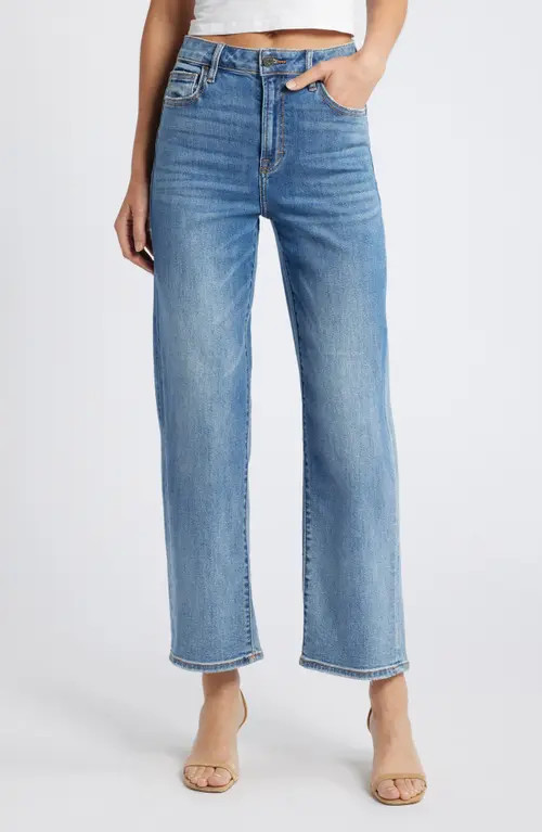 HIDDEN JEANS Clean Stretch Wide Leg Jeans in Medium Wash at Nordstrom, Size 29 | Nordstrom