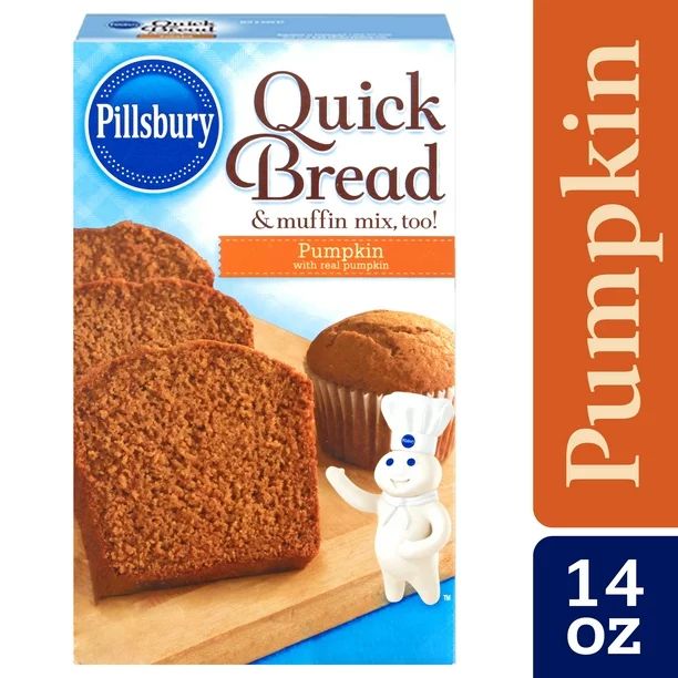 Pillsbury Pumpkin Quick Bread and Muffin Mix, 14 Oz Box - Walmart.com | Walmart (US)