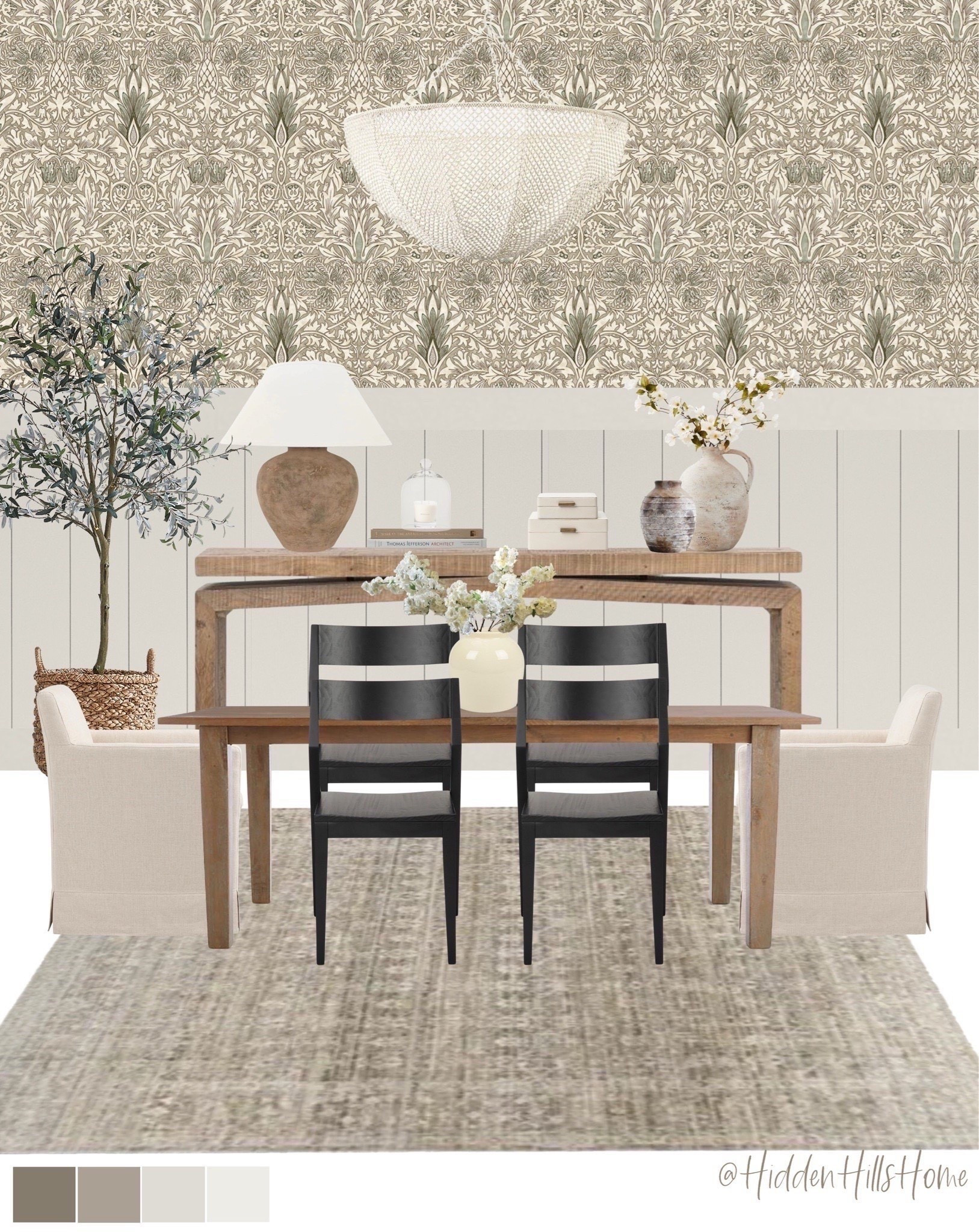 Dining room decor mood board, dining room wallpaper, dining chairs, dining table, dining room design ideas #dining room


#LTKHome #LTKSeasonal #LTKSaleAlert