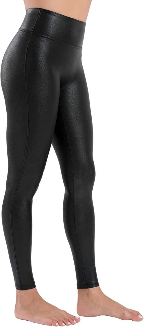 Tagoo Faux Leather Leggings for Women Tummy Control Dressy Leggings High Waisted Pleather Pants Disc | Amazon (US)