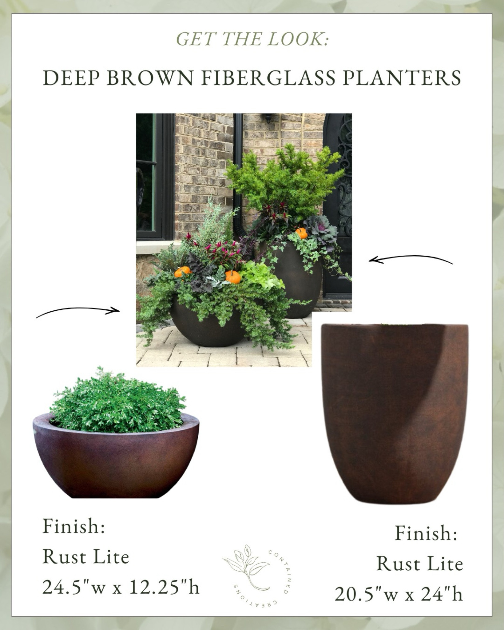 Lightweight planters that pack a punch! Deep brown with black undertones and a slightly rough texture. Perfect to frame a front entrance!

#LTKSeasonal #LTKHome #LTKStyleTip