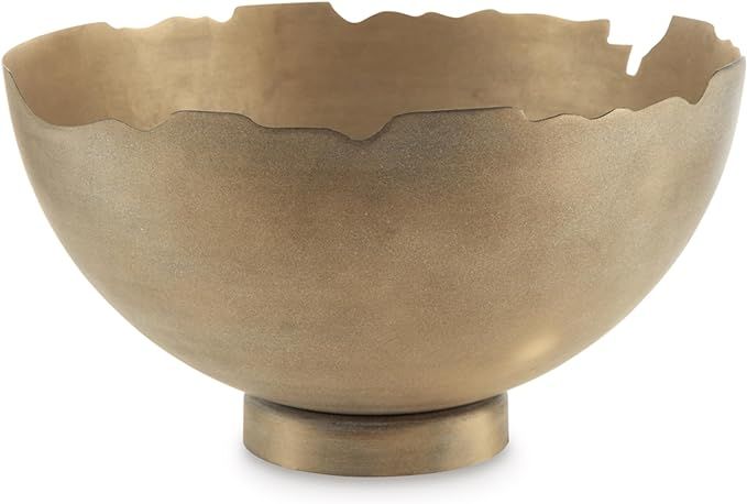 Signature Design by Ashley Maura Casual Decorative Metal Bowl, Metallic | Amazon (US)