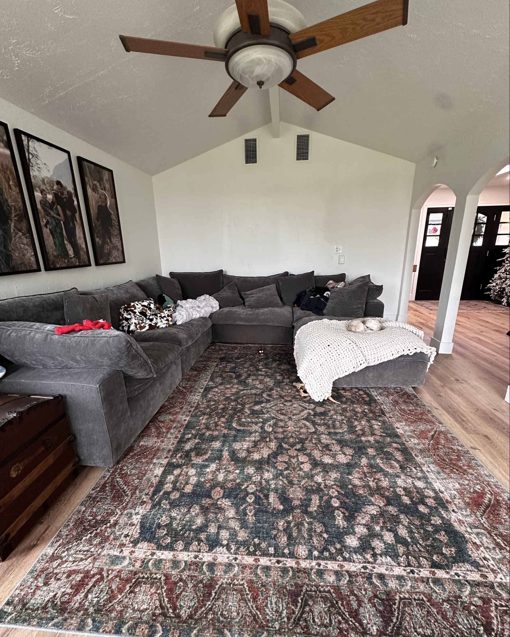 This is my favorite rug in my house! I got 7,6” x 9’6” 🫶🏼 I also tagged my Christmas tree - we only buy King of Christmas Trees! They last forever and look so good. 

#LTKHome #LTKHoliday