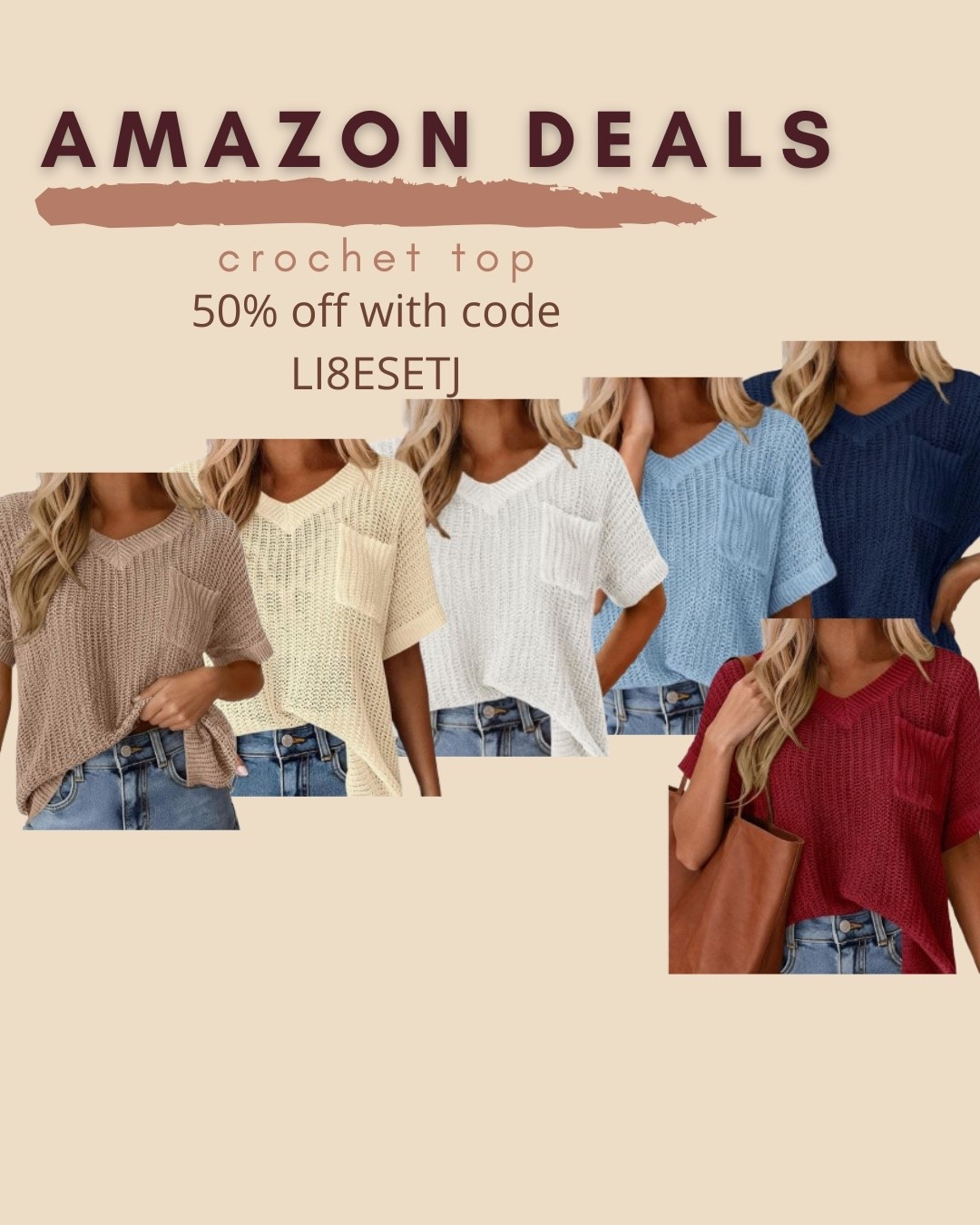 $15 ends 5/11

Amazon fashion
Amazon deals
Crochet knit top

#LTKSaleAlert