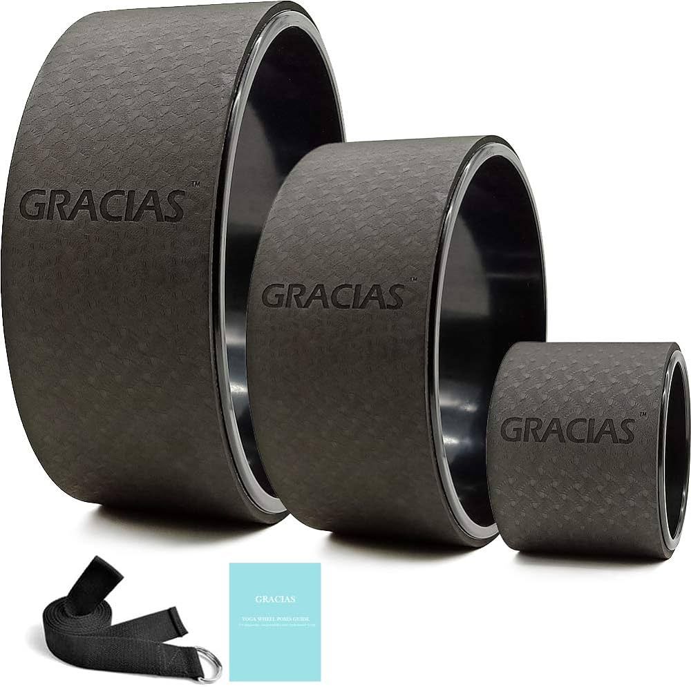 GRACIAS Yoga Wheel Set, Strong & Comfortable Sports Yoga Wheel for Back Pain, Stretching, Improvi... | Amazon (US)