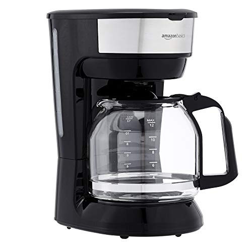 Amazon Basics Coffee Makers, 12-Cup Coffee Machines with Reusable Filter, Coffee Pots, Black & Stainless Steel | Amazon (US)