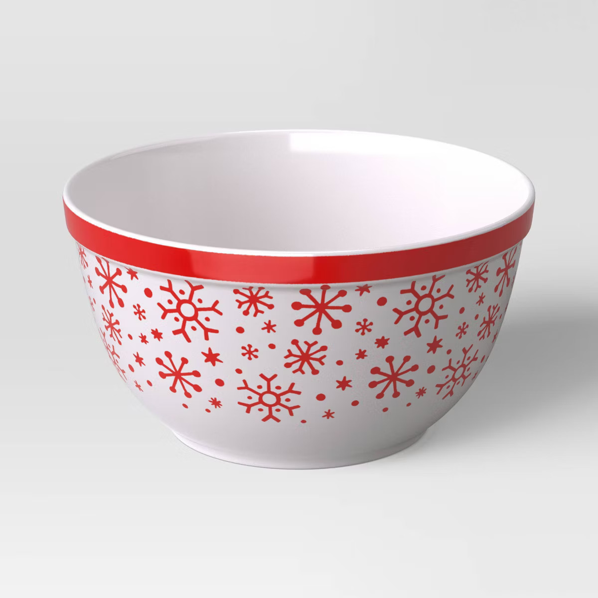 5qt Christmas Melamine Snowflake Salad Bowl Red - Wondershop™ | Target
