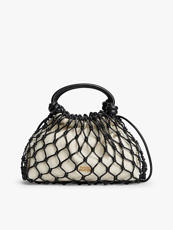 Soft Leather Macrame Crossbody Bag | Black | Tommy Hilfiger | Tommy Hilfiger UK