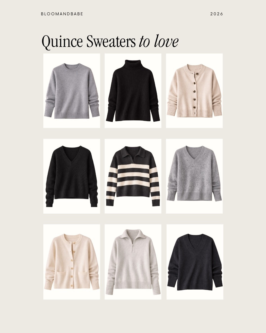 Quince sweaters I truly love and keep reaching for. Soft, cozy, and the kind of pieces that work with everything.

#LTKgrwm #LTKSeasonal #LTKootd