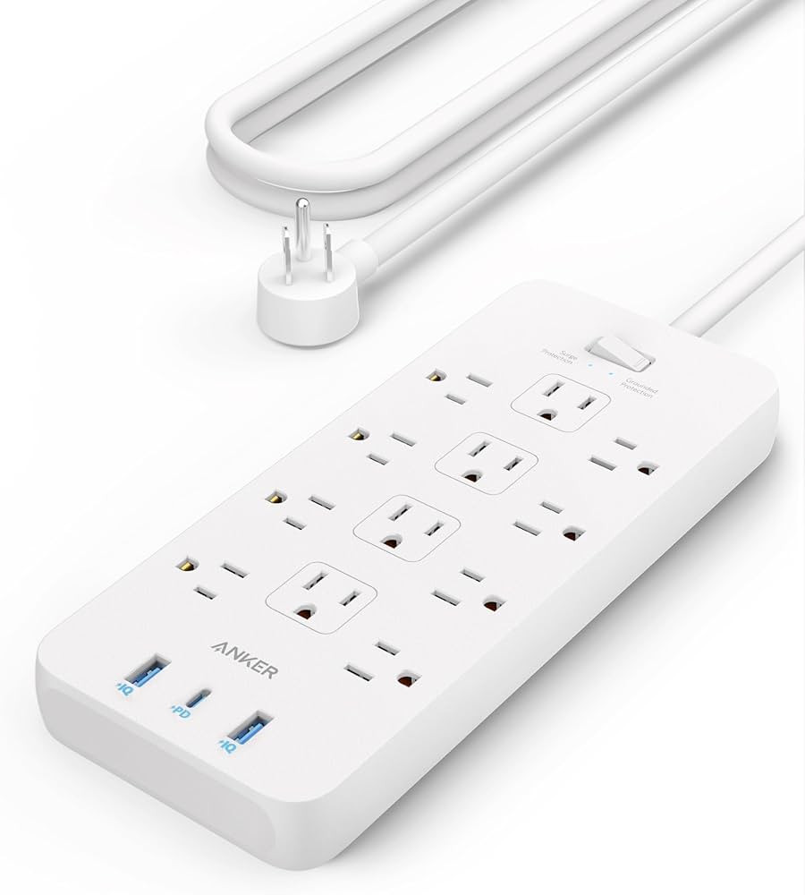 Anker Power Strip Surge Protector (2100J), 12 Outlets with 3 USB Ports for iPhone 15/15 Plus/15 P... | Amazon (US)