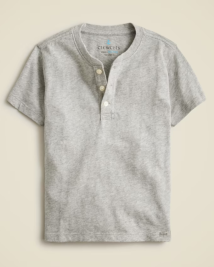 Kids' short-sleeve henley in heather | J. Crew US