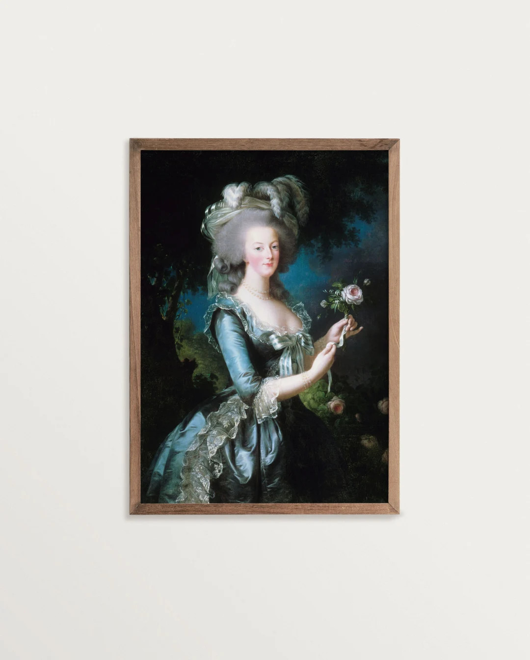 Rococo Decor Painting Print – Marie Antoinette with a Rose | Maximalist Decor | Antique Portrai... | Etsy (US)