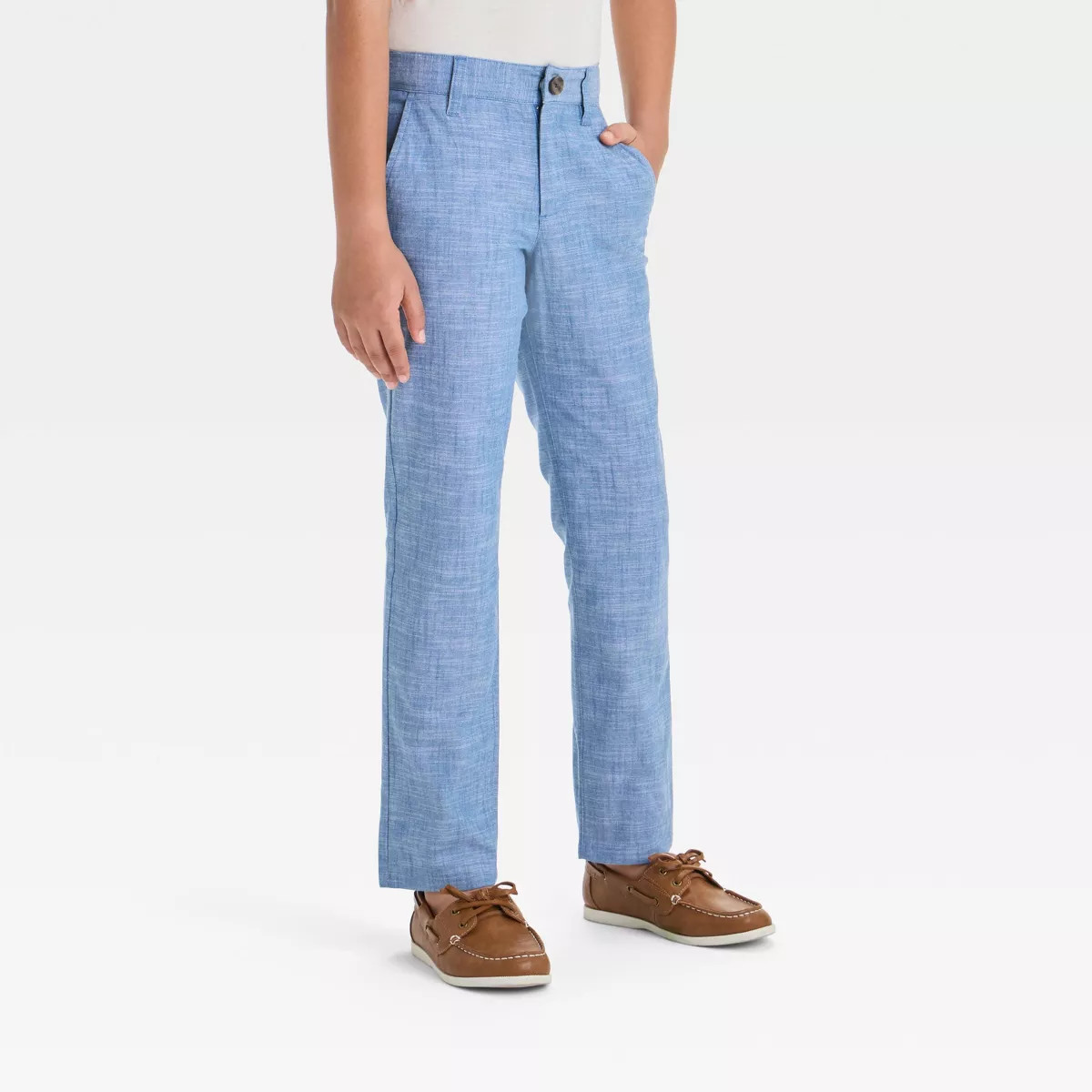 Boys' Chambray Dress Pants - Cat & Jack™ Blue | Target