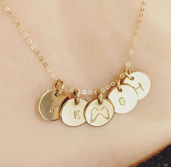 Angel Wing Baby Necklace as seen on Lauren McBride, Gold, Silver or Rose Necklace, Choose 1-4 Dis... | Etsy (US)
