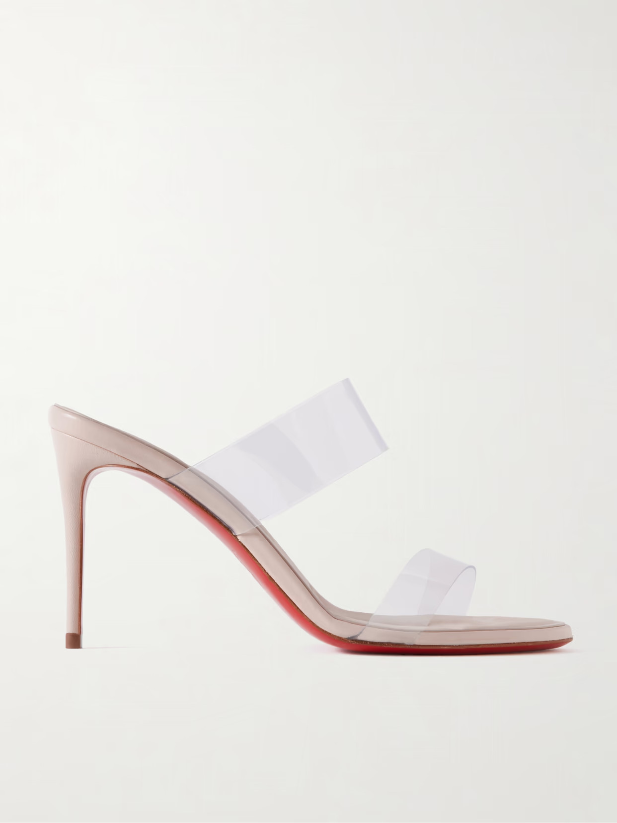 Christian Louboutin - Just Loubi 85 Pvc Mules - Off-white | NET-A-PORTER (US)