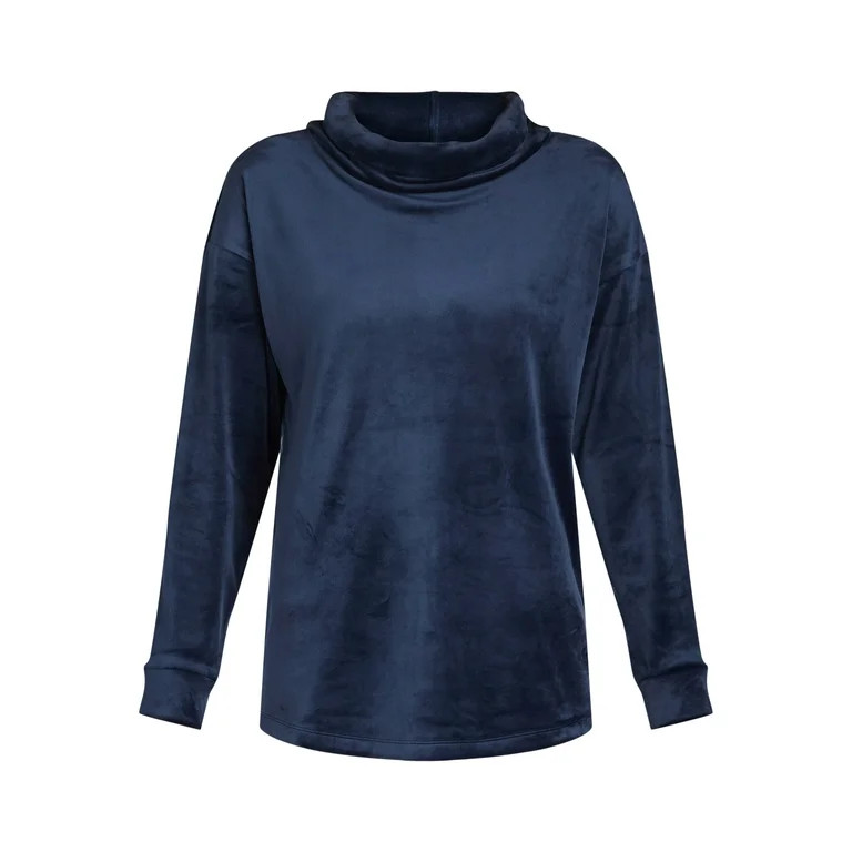 Time and Tru Women's Cozy Cowl Neck Top with Long Sleeves, Sizes XS-XXXL | Walmart (US)