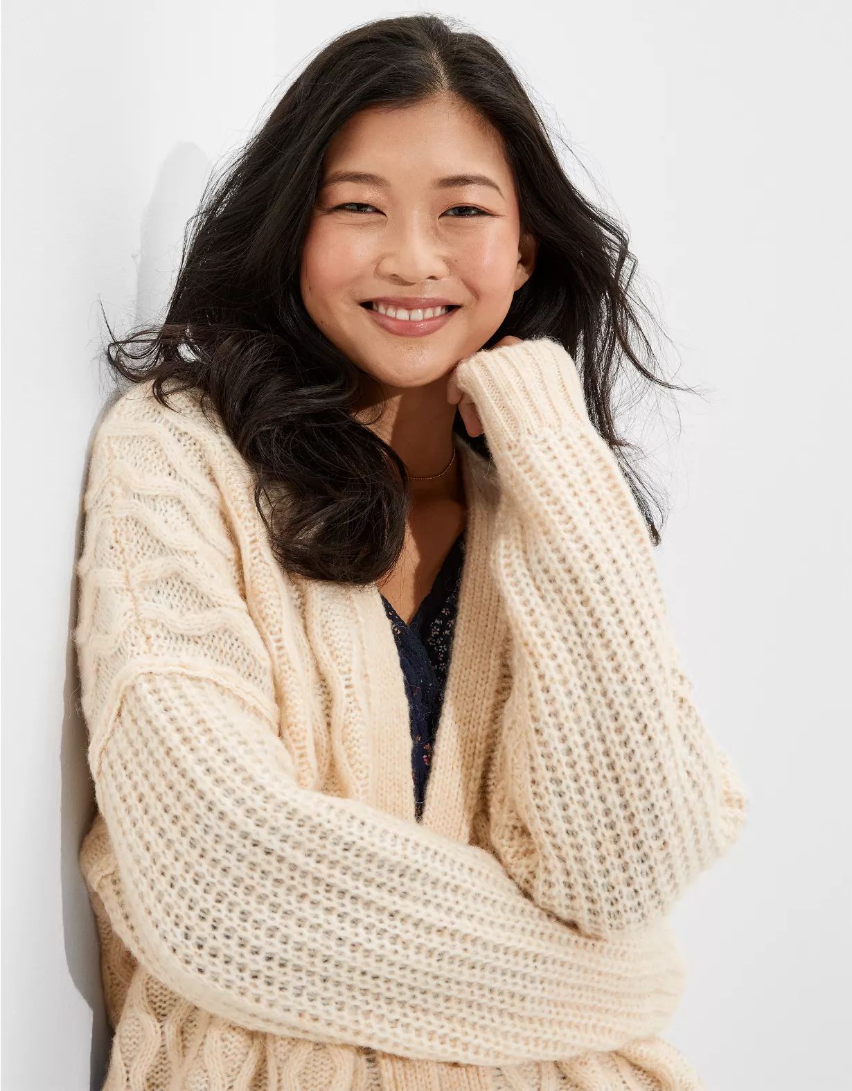 AE Oversized Cable Cardigan | American Eagle Outfitters (US & CA)