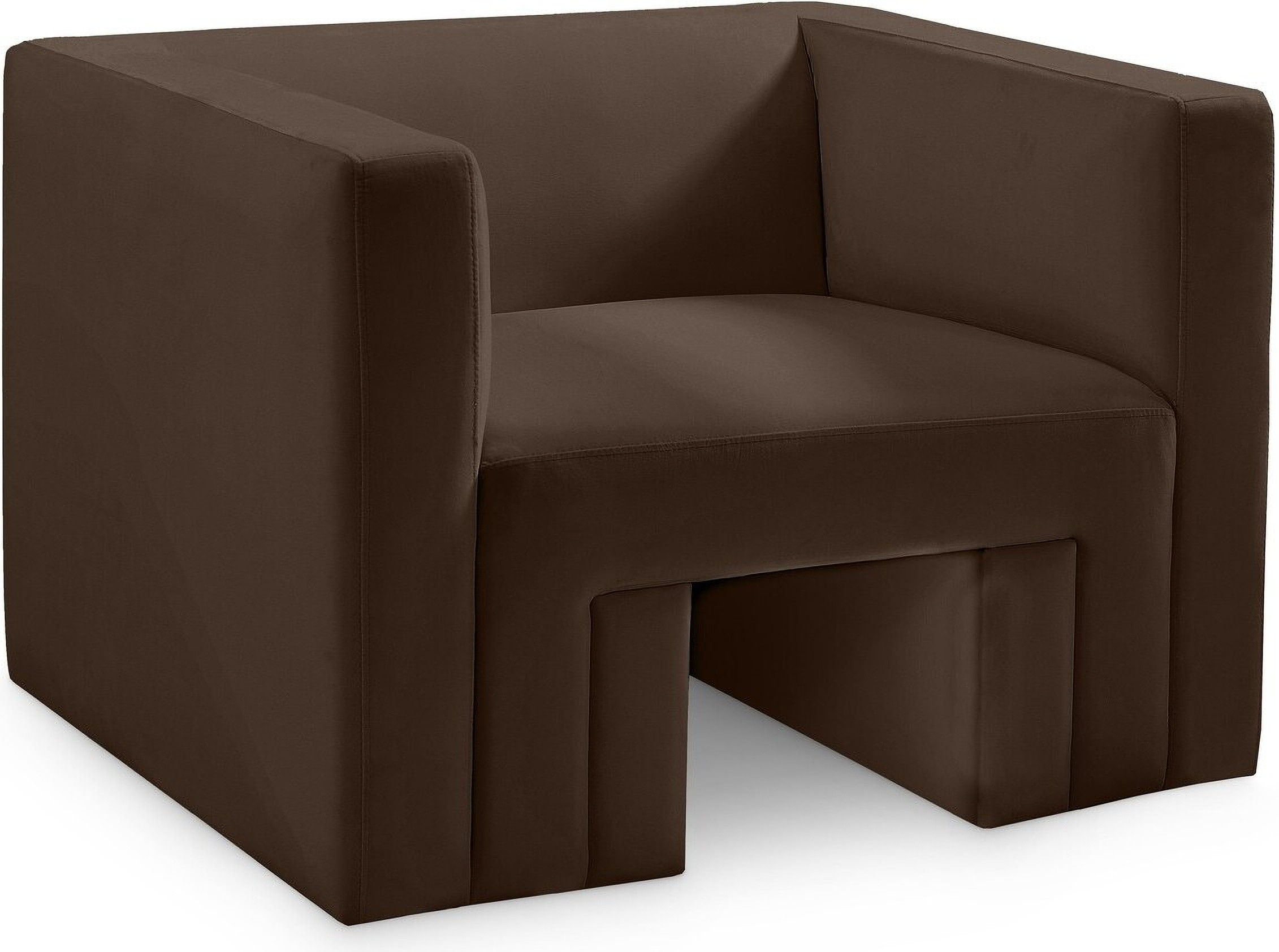 Henson Velvet Chair In Brown | 1stopbedrooms