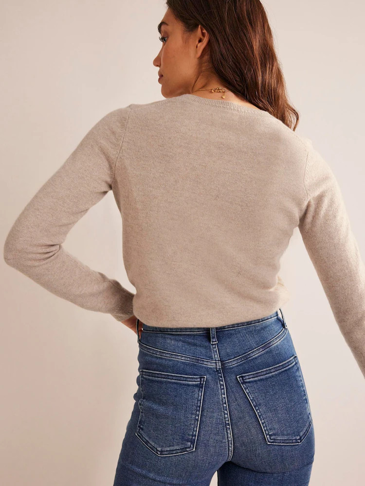 Boden Natural Eva Crew Neck Jumper | Next EU