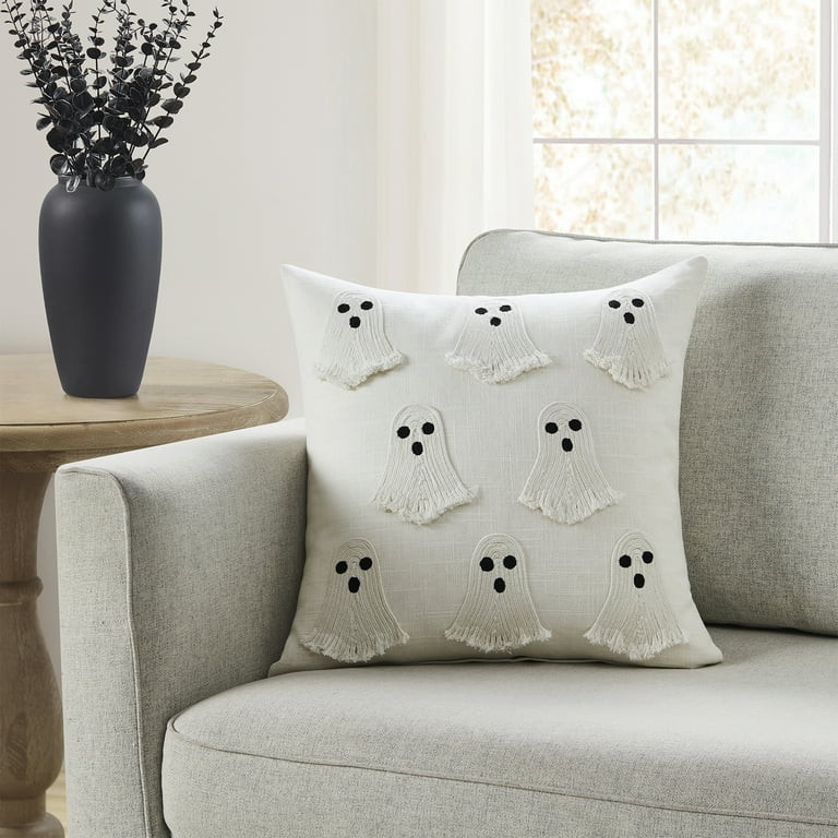 My Texas House 18" x 18" Ghost Ivory Embroidery Decorative Pillow Cover - Walmart.com | Walmart (US)