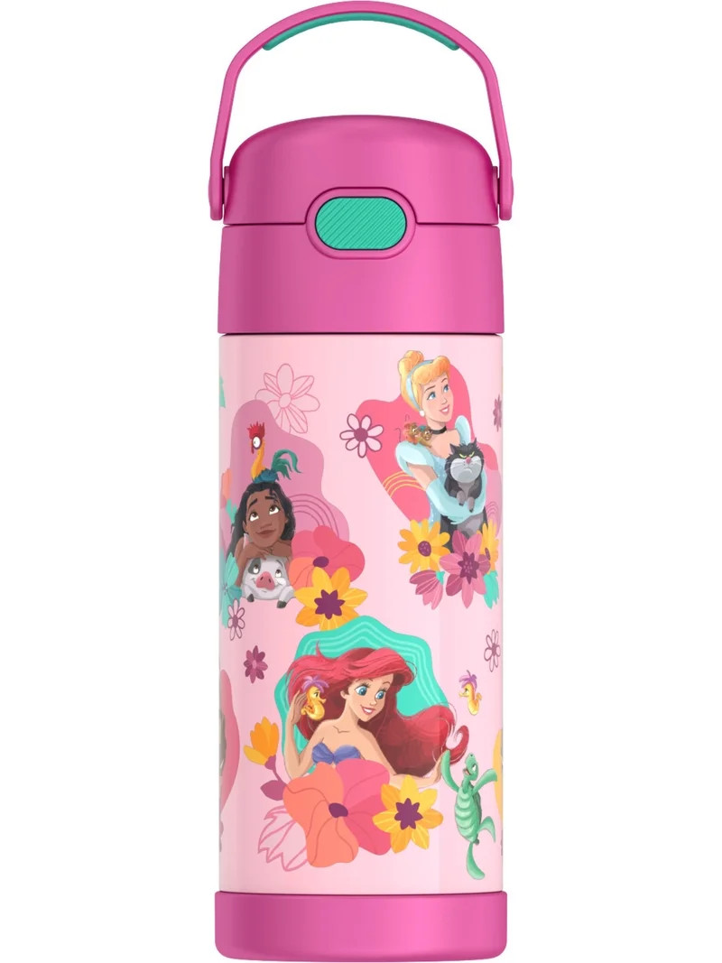 Thermos FUNtainer Vacuum Insulated Stainless Steel Bottle with Covered Straw, Princess, 14oz for ... | Walmart (US)
