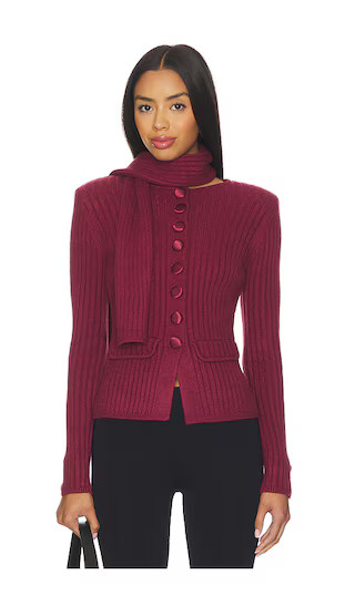 Power Peggy Cardigan in Burgundy | Revolve Clothing (Global)