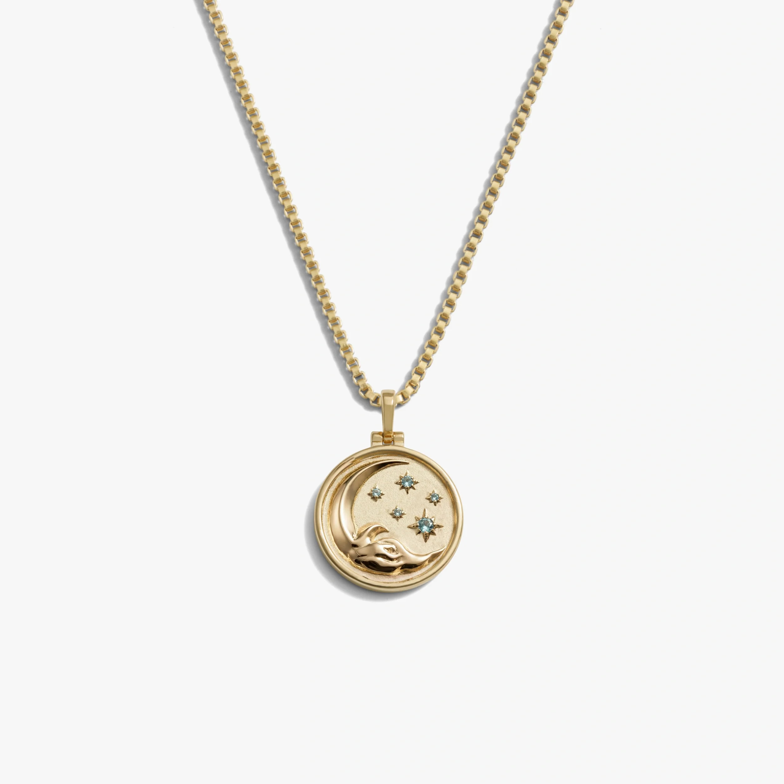 Jhené's Aquamarine Moon Wave Necklace | Awe Inspired
