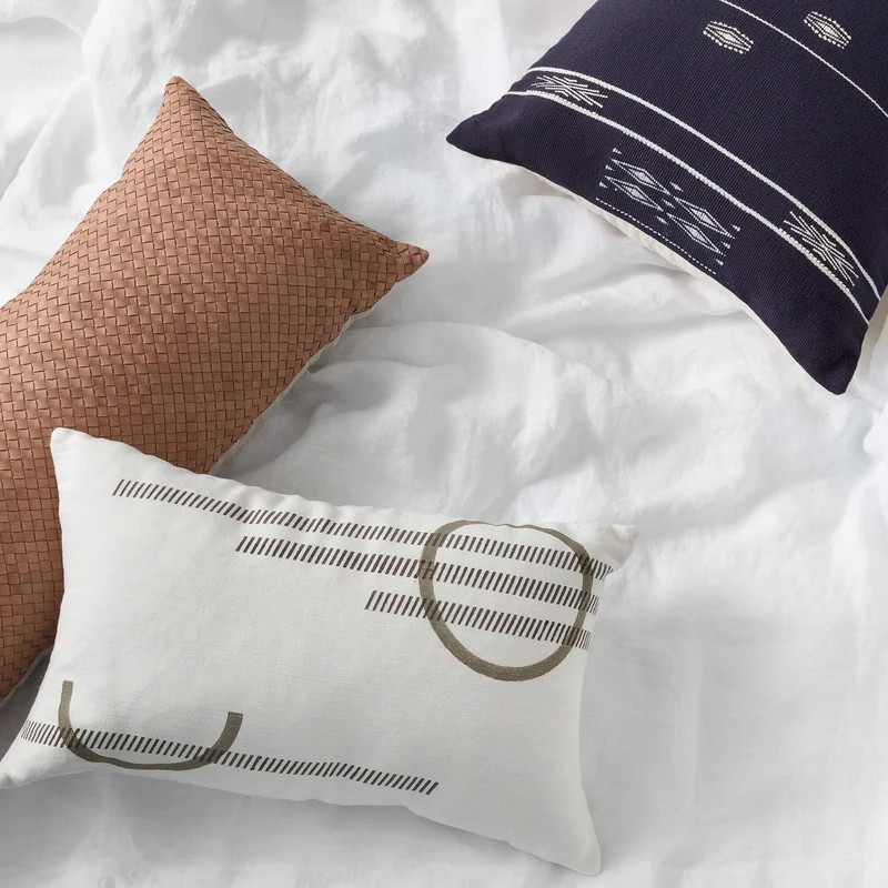 Dhara Leather Lumbar Pillow | The Citizenry