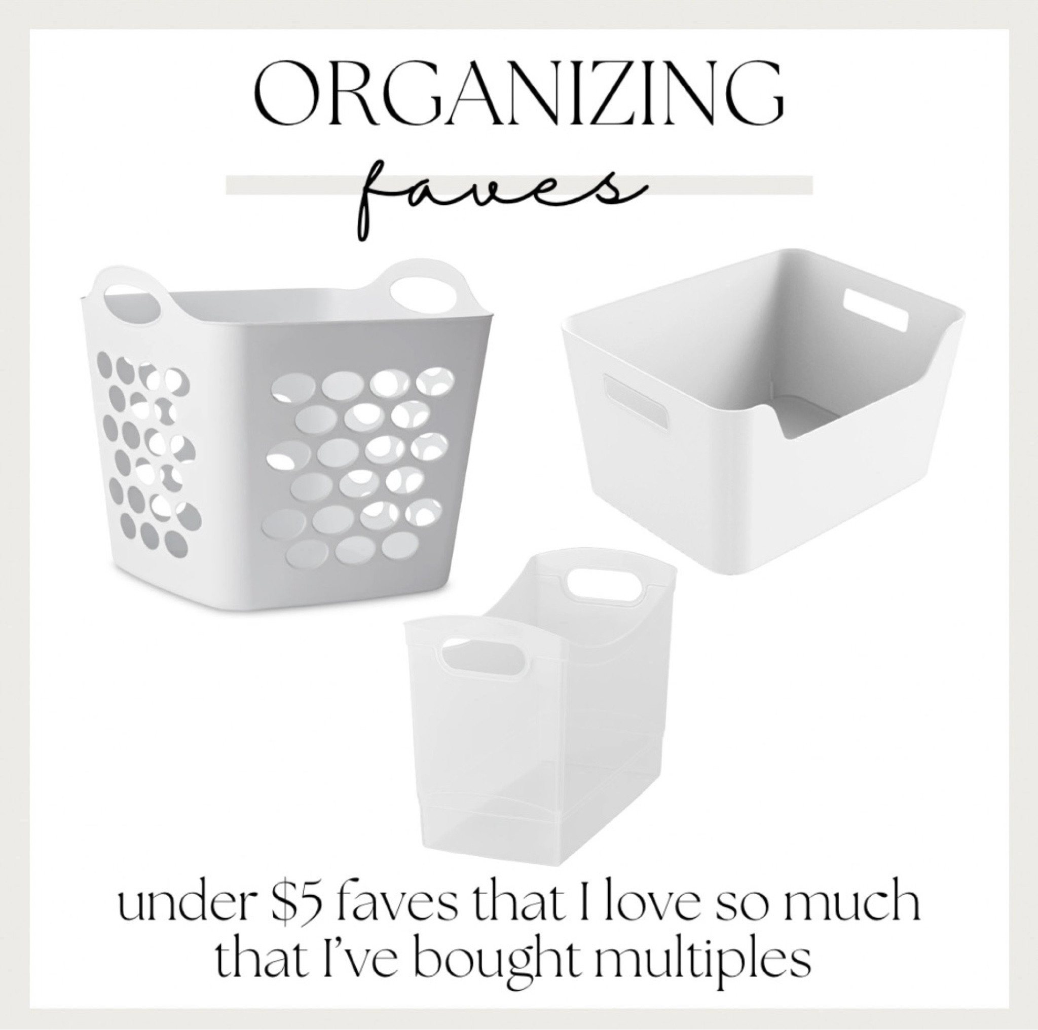 Affordable organizing bins I love & own multiples of 

#LTKHome