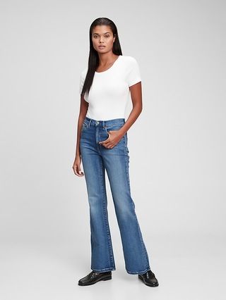 High Rise Flare Jeans with Washwell | Gap (US)