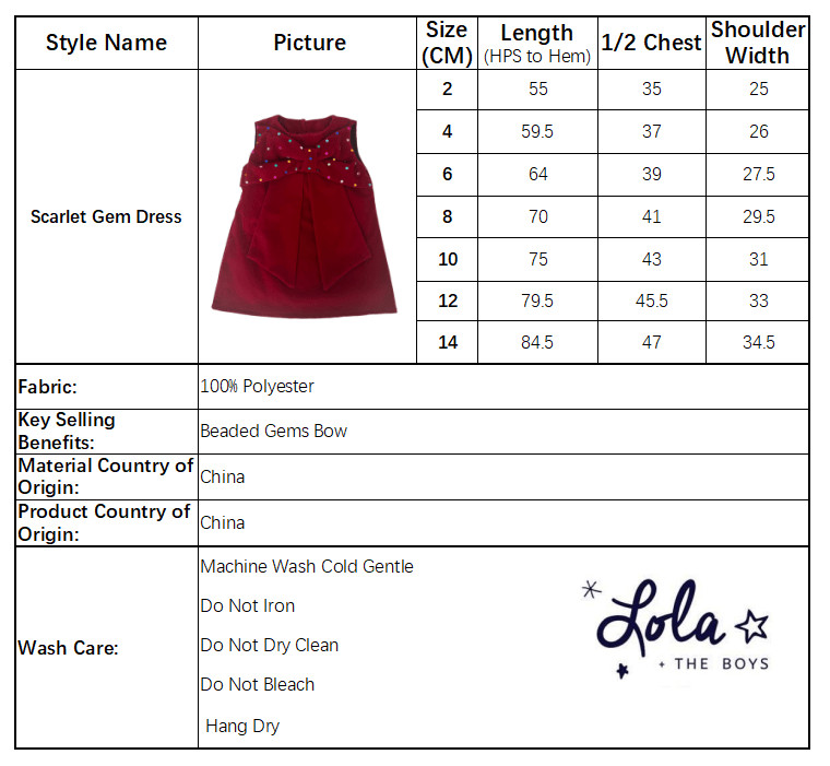 Scarlet Gem Dress | Lola + The Boys