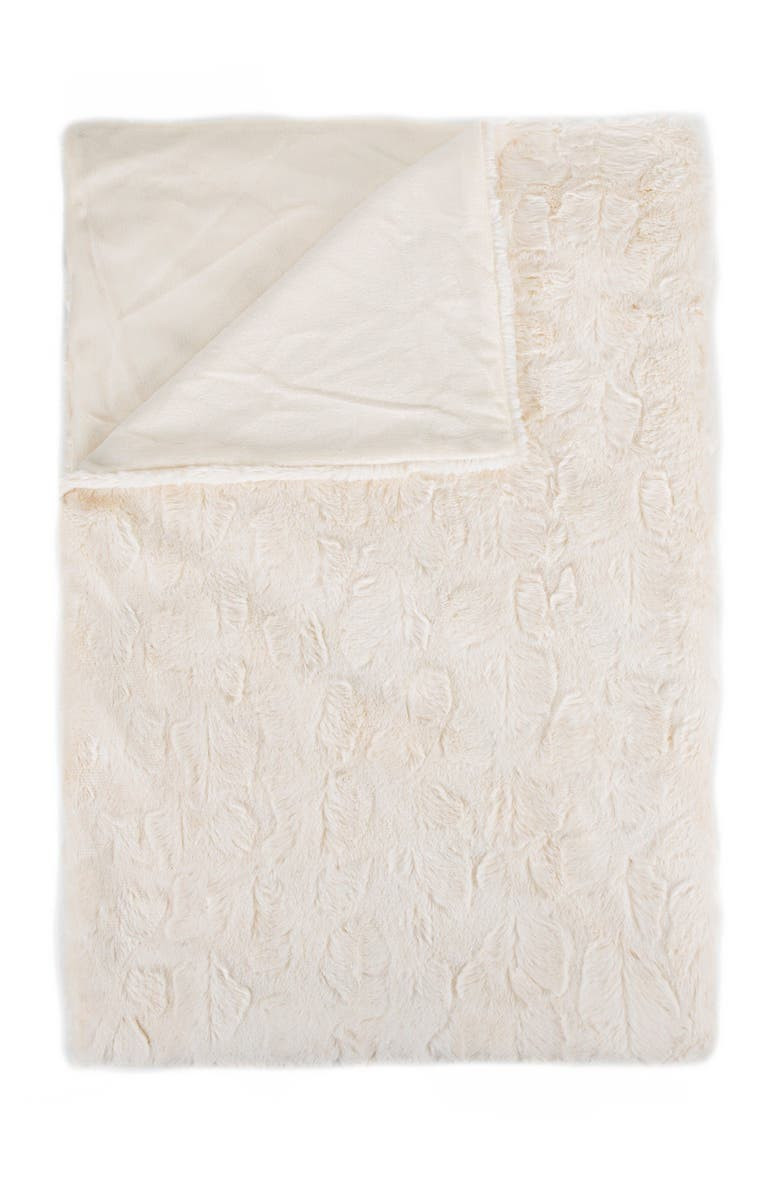 Reno Off-White Faux Fur Throw- 50" x 60" | Nordstrom Rack