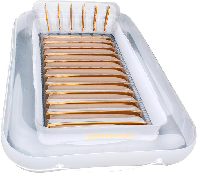 SWIMLINE Suntan Tub, Classic Inflatable Tanning Lounge Float with Adjustable Pillow, 71" Long - O... | Amazon (US)