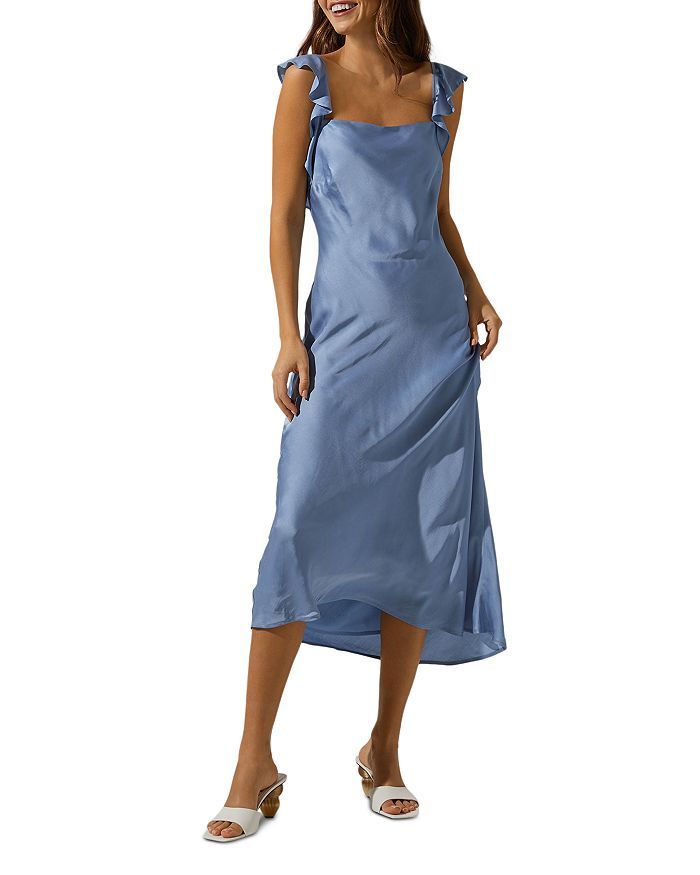 Rina Flutter Strap Midi Dress | Bloomingdale's (US)