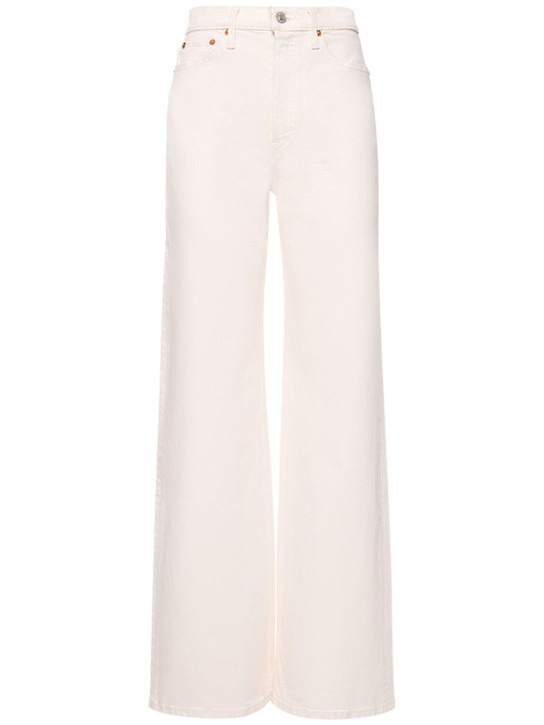 70s ultra high rise wide cotton jeans - RE/DONE - Women | Luisaviaroma | Luisaviaroma