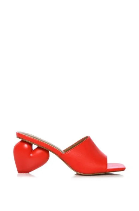 BUBBLEHEART CHUNKY SANDAL IN RED | AKIRA