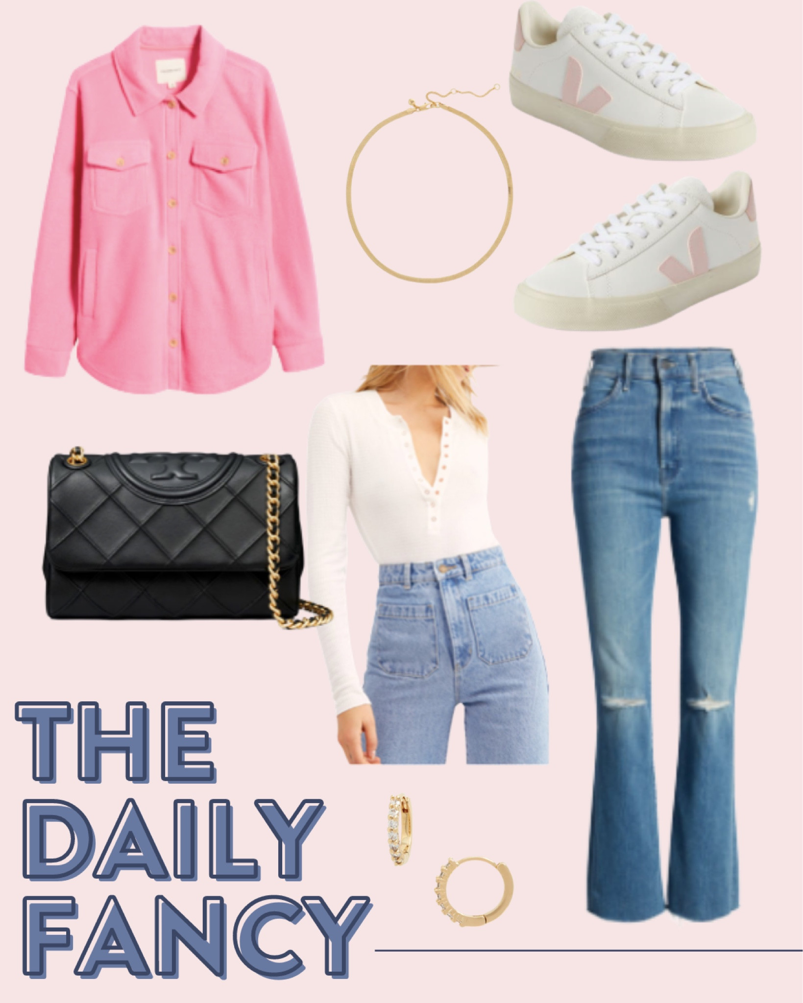 Cute light looks from Nordstrom as we head into fall. Loving this pink shacket and highwasited jeans. Perfect for a casual day around town.

#LTKSeasonal #LTKshoecrush #LTKunder100
