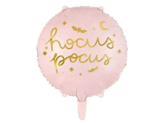Pink Halloween Balloon, Foil Balloon Hocus Pocus, 35 cm, Halloween Decorations, Kids Halloween Pa... | Etsy (US)