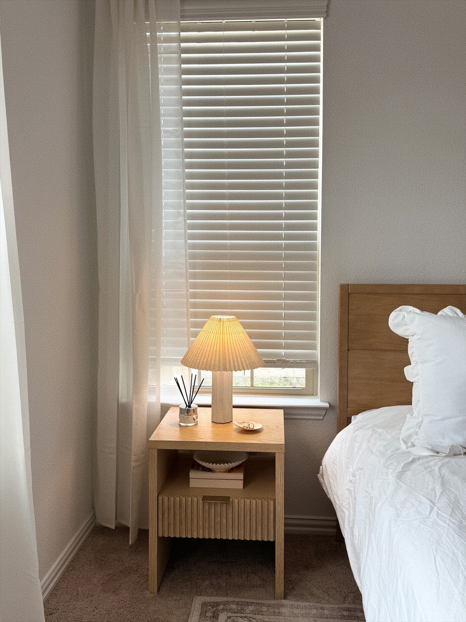 New nightstands and decor. Lamp is from Walmart! #walmartlamp #targethome 