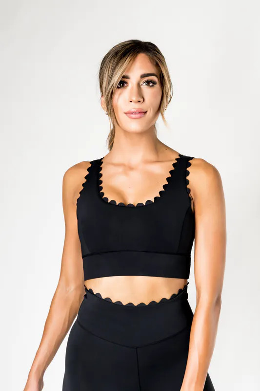 IVL Collective Scallop Power Bra - Black - Black - 12 | Verishop