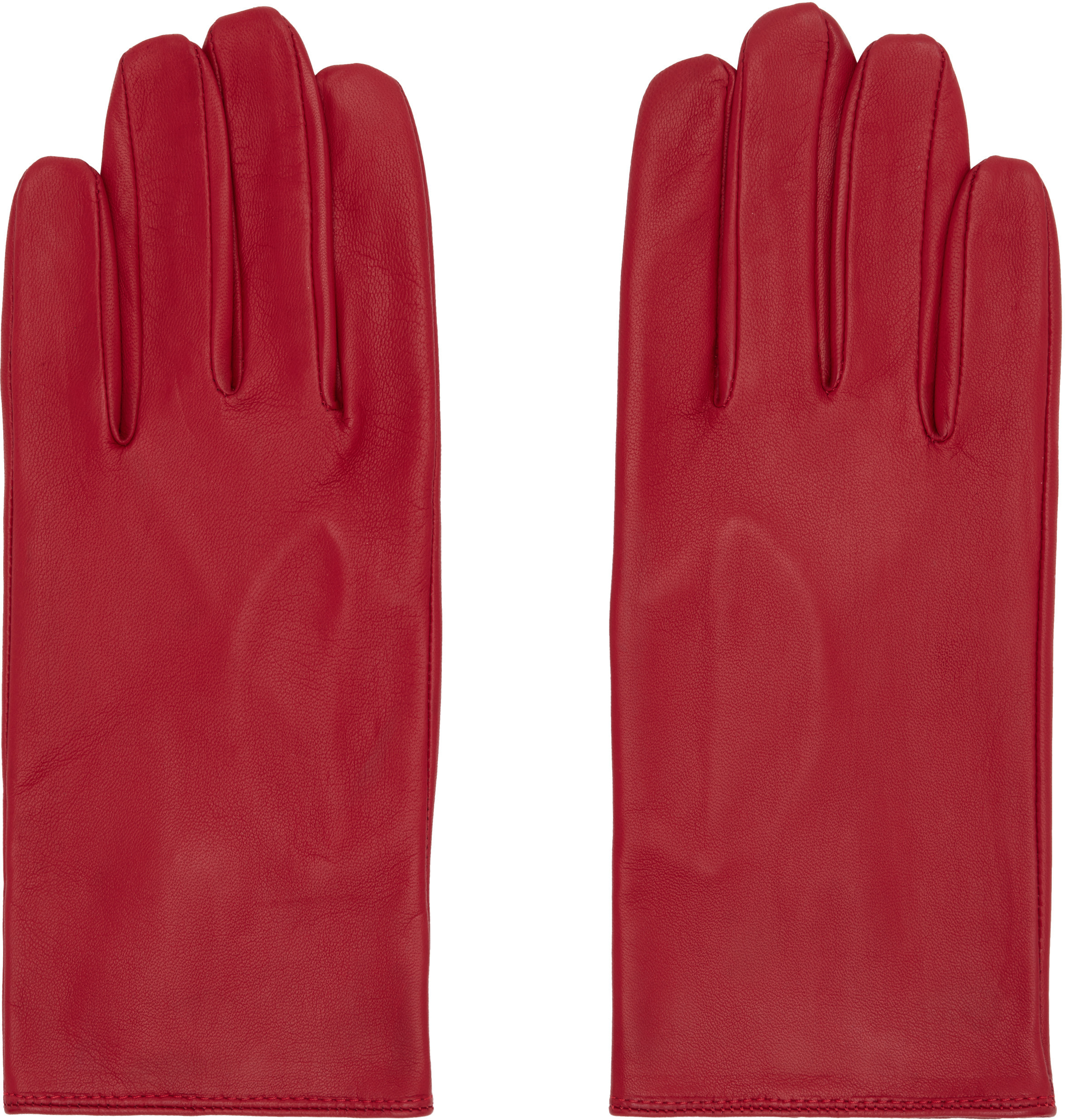 Ernest W. Baker Red Leather Gloves | SSENSE