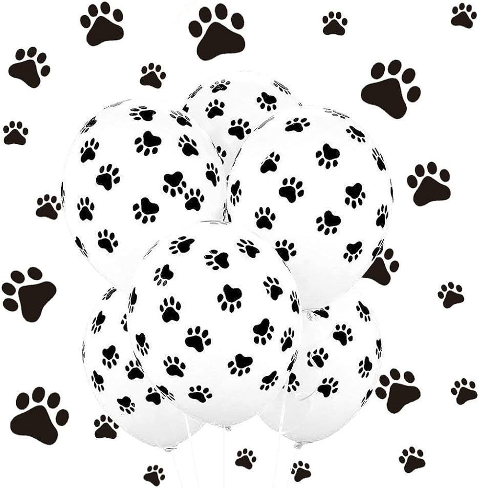 Koogel 100 Pcs Paw Print Balloons, 12 Inches Paw Balloons Dog Print Balloons for Weddings, Birthd... | Amazon (US)