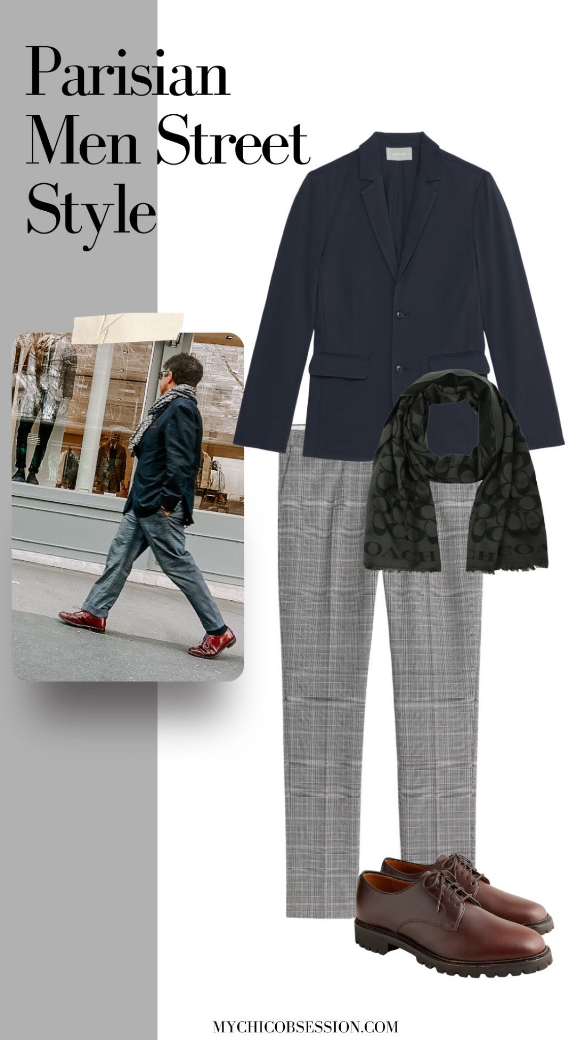 Parisian men aren’t afraid to mix patterns! Try a plaid trouser, solid blazer, patterned scarf and dress shoes for a new work look.

#LTKstyletip #LTKSeasonal #LTKmens