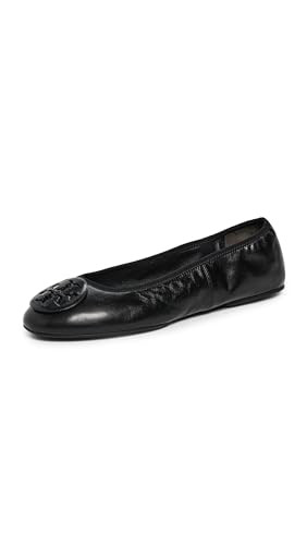 Tory Burch Women's Reva Travel Ballet Flats, Perfect Black/Perfect Black, 11 Medium US | Amazon (US)