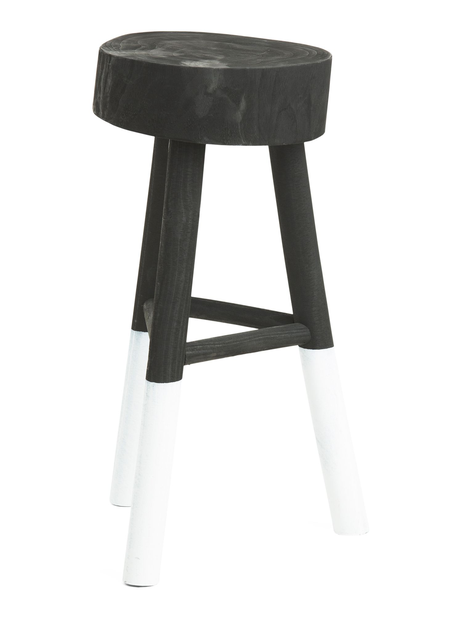 22in Wooden Two Tone Stool | TJ Maxx