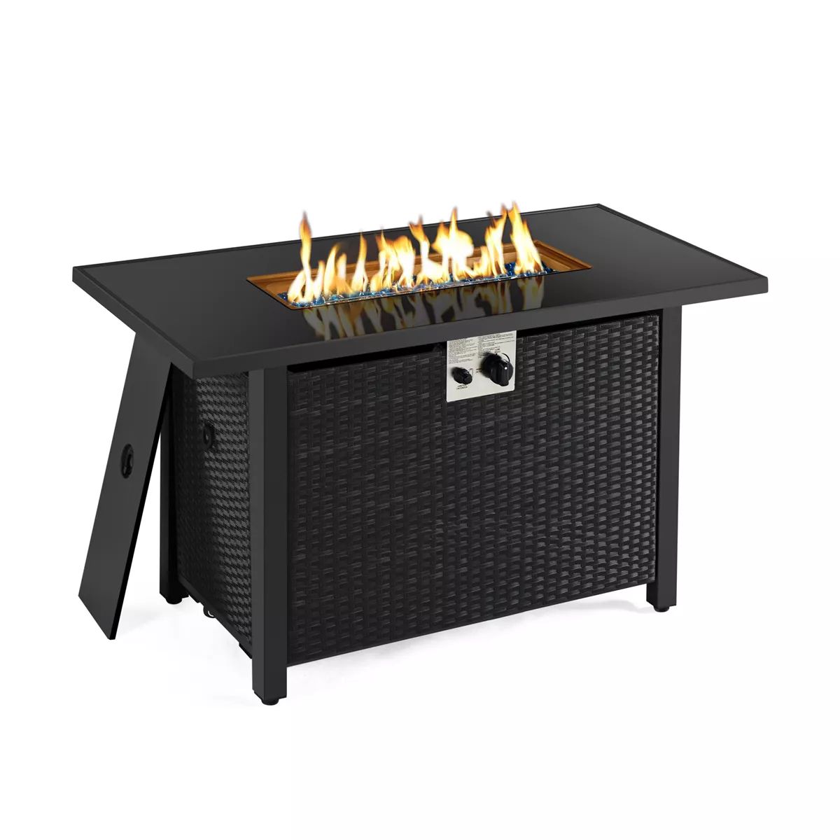 Yaheetech Outdoor Gas Fire Pit Table 43 inch with Tempered Glass Tabletop | Target