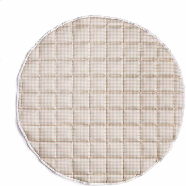 Playmats | Picnic Gingham Round play Mat, Beige (Prints) | Gooselings from Maisonette | Maisonette