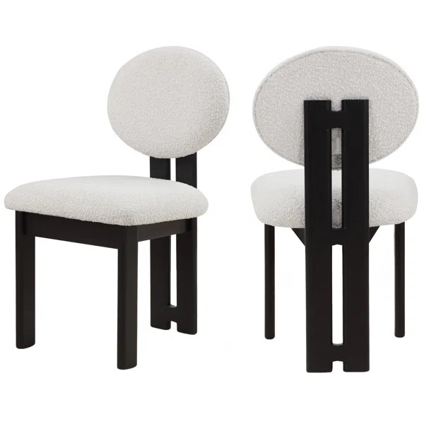 Napa Boucle Fabric Dining Chair (Set of 2) | Wayfair North America