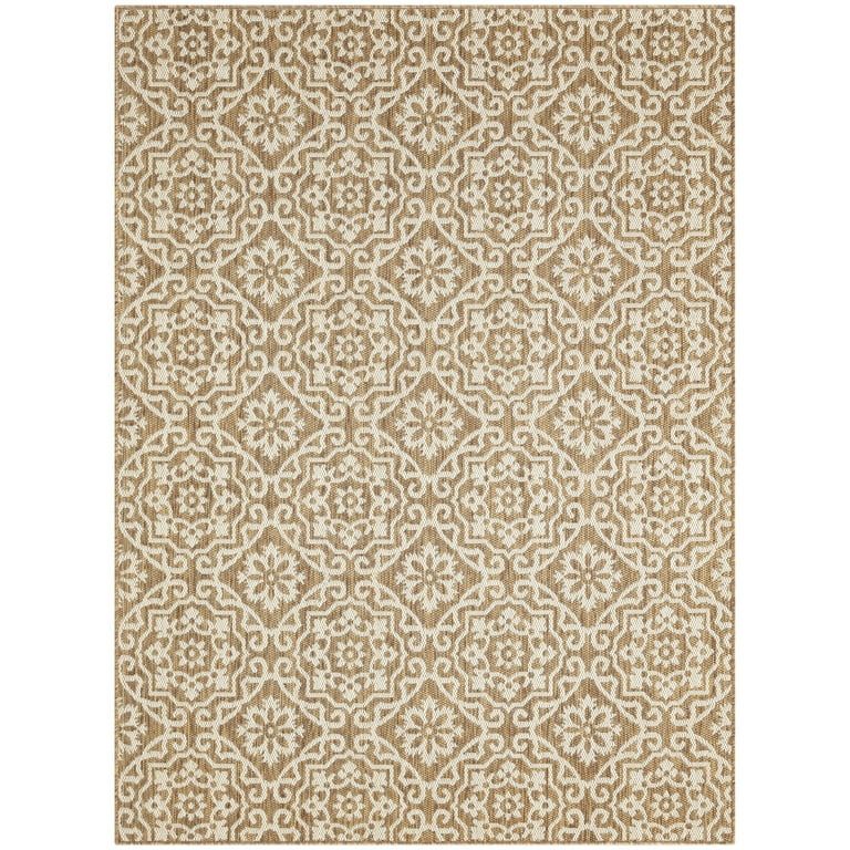 Nicole Miller New York Patio Country Danica Transitional Geometric Indoor/Outdoor Area Rug, Brown... | Walmart (US)